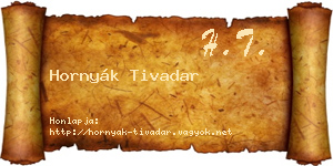Hornyák Tivadar névjegykártya