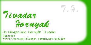 tivadar hornyak business card