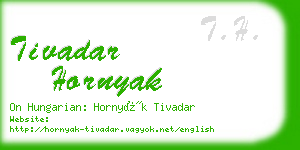 tivadar hornyak business card